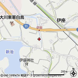 香川県東かがわ市伊座352周辺の地図