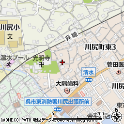 広島県呉市川尻町東3丁目5周辺の地図