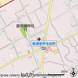 香川県善通寺市与北町976周辺の地図