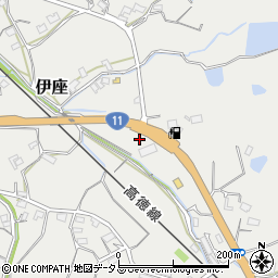 香川県東かがわ市伊座周辺の地図