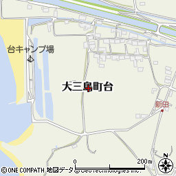 愛媛県今治市大三島町台周辺の地図