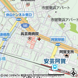 ローソン呉阿賀中央六丁目店周辺の地図