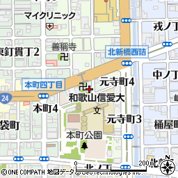 和歌山県和歌山市東旅籠町周辺の地図