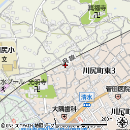 広島県呉市川尻町東3丁目4周辺の地図
