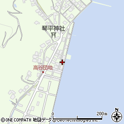 詫間漁業協同組合　カキ作業場周辺の地図
