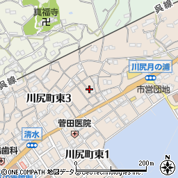 広島県呉市川尻町東3丁目14周辺の地図