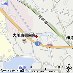 香川県東かがわ市伊座321周辺の地図
