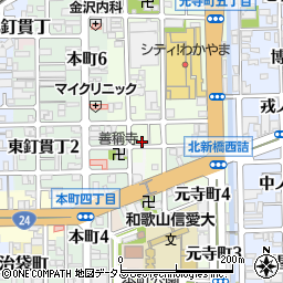和歌山県和歌山市元寺町南ノ丁27周辺の地図