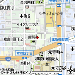 和歌山県和歌山市元寺町南ノ丁周辺の地図