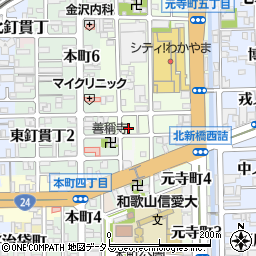 和歌山県和歌山市元寺町南ノ丁28周辺の地図
