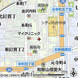 和歌山県和歌山市元寺町南ノ丁12周辺の地図