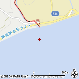 来川橋周辺の地図