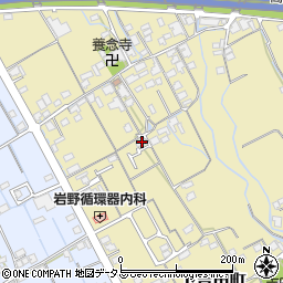 香川県善通寺市下吉田町261周辺の地図