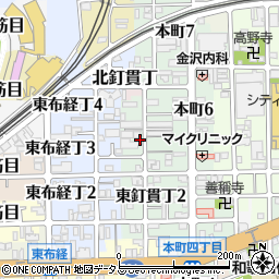 和歌山県和歌山市東釘貫丁3丁目周辺の地図