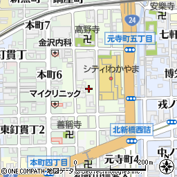 和歌山県和歌山市元寺町東ノ丁周辺の地図