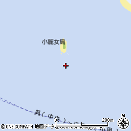 小麗女島周辺の地図