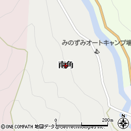 奈良県天川村（吉野郡）南角周辺の地図