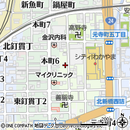 和歌山県和歌山市元寺町（西ノ丁）周辺の地図