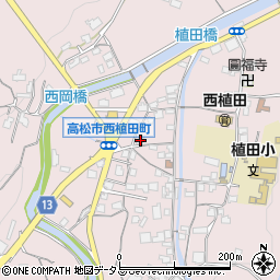 香川県高松市西植田町3036周辺の地図
