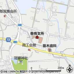 高松市香南支所周辺の地図