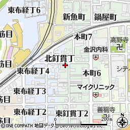 和歌山県和歌山市北釘貫丁6周辺の地図
