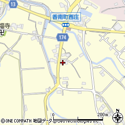 香川県高松市香南町西庄1265-1周辺の地図