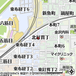 和歌山県和歌山市北釘貫丁周辺の地図