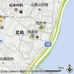 和歌山県和歌山市北島周辺の地図