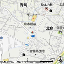 きのくに信用金庫野崎支店周辺の地図