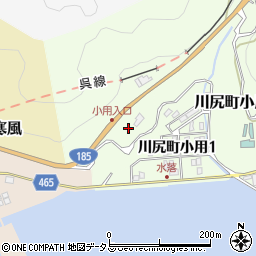広島県呉市川尻町水落周辺の地図