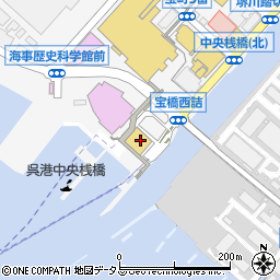 呉港旅客船ターミナル（瀬戸内海汽船）周辺の地図