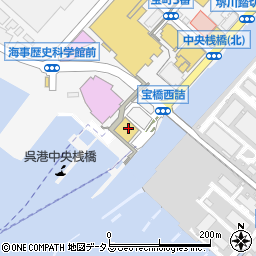 セブンイレブン呉中央桟橋ターミナル店周辺の地図