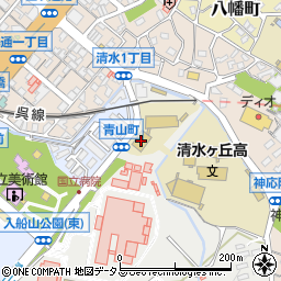 呉青山中学校周辺の地図