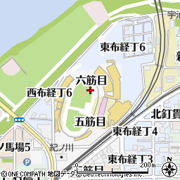 和歌山県和歌山市六筋目周辺の地図