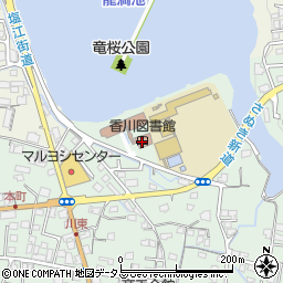 高松市香川図書館周辺の地図