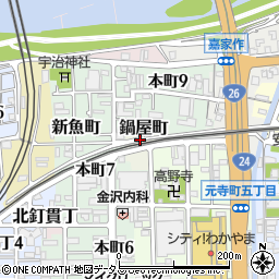和歌山県和歌山市鍋屋町周辺の地図