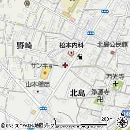 和歌山北島郵便局周辺の地図