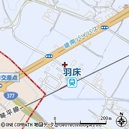 羽床駅前﻿(コトデン羽床駅)周辺の地図