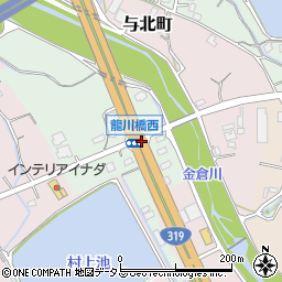 龍川橋西周辺の地図