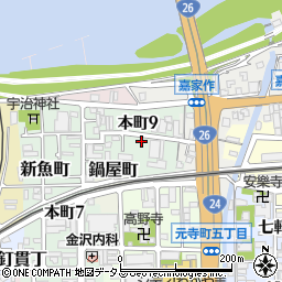 和歌山県和歌山市本町9丁目周辺の地図
