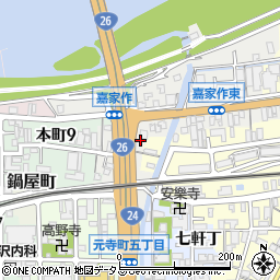 和歌山県和歌山市嘉家作丁22周辺の地図