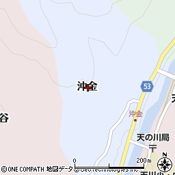 奈良県吉野郡天川村沖金周辺の地図