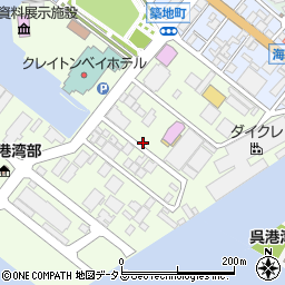 広島県呉市築地町周辺の地図