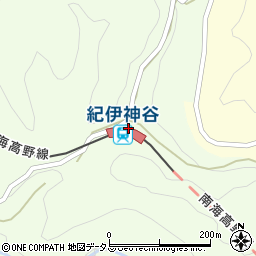 紀伊神谷駅周辺の地図