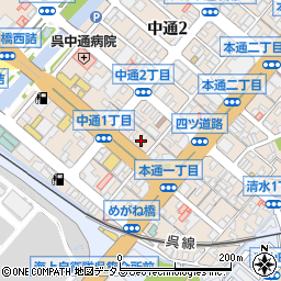 中国労働金庫呉支店周辺の地図