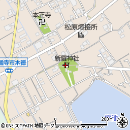 新羅神社周辺の地図