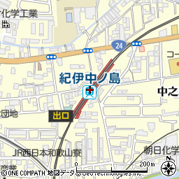 紀伊中ノ島駅周辺の地図
