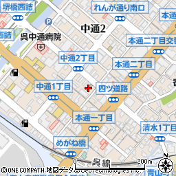 呉中通郵便局 ＡＴＭ周辺の地図
