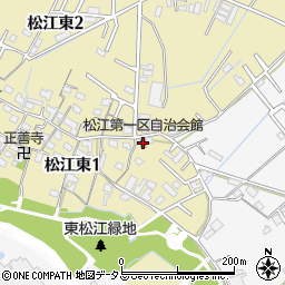 松江第一区自治会館周辺の地図