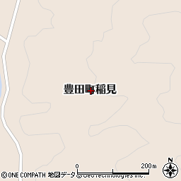 山口県下関市豊田町大字稲見周辺の地図